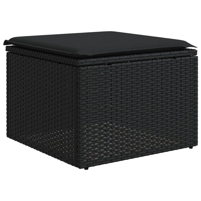 Set Divani da Giardino con Cuscini 7pz Nero Polyrattan 3227861