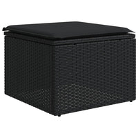 Set Divani da Giardino con Cuscini 8 pz Nero in Polyrattan 3227889