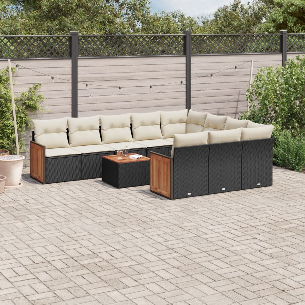 Set Divani da Giardino 11 pz con Cuscini in Polyrattan Nerocod mxl 89984