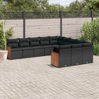 Set Divani da Giardino 11 pz con Cuscini in Polyrattan Nerocod mxl 112848