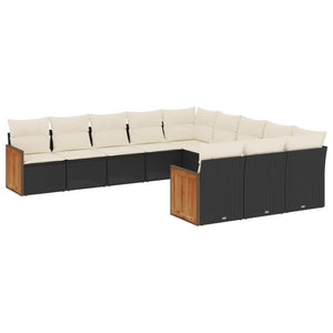 Set Divani da Giardino 11 pz con Cuscini in Polyrattan Nerocod mxl 92684