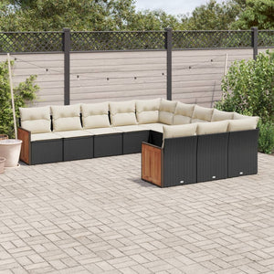 Set Divani da Giardino 11 pz con Cuscini in Polyrattan Nerocod mxl 92684