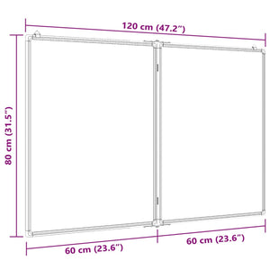 Lavagna Magnetica Pieghevole 120x80x1,7 cm in Alluminio 4005356