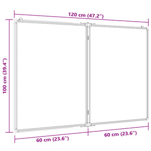 Lavagna Magnetica Pieghevole 120x100x1,7 cm in Alluminio 4005357