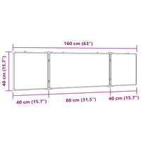 Lavagna Magnetica Pieghevole 160x40x1,7 cm in Alluminio 4005364