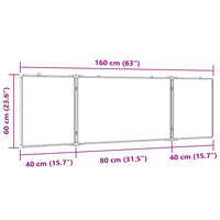 Lavagna Magnetica Pieghevole 160x60x1,7 cm in Alluminio 4005368