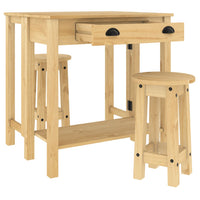 Set da Bar 3 pz in Legno Massello di Pino 4005696