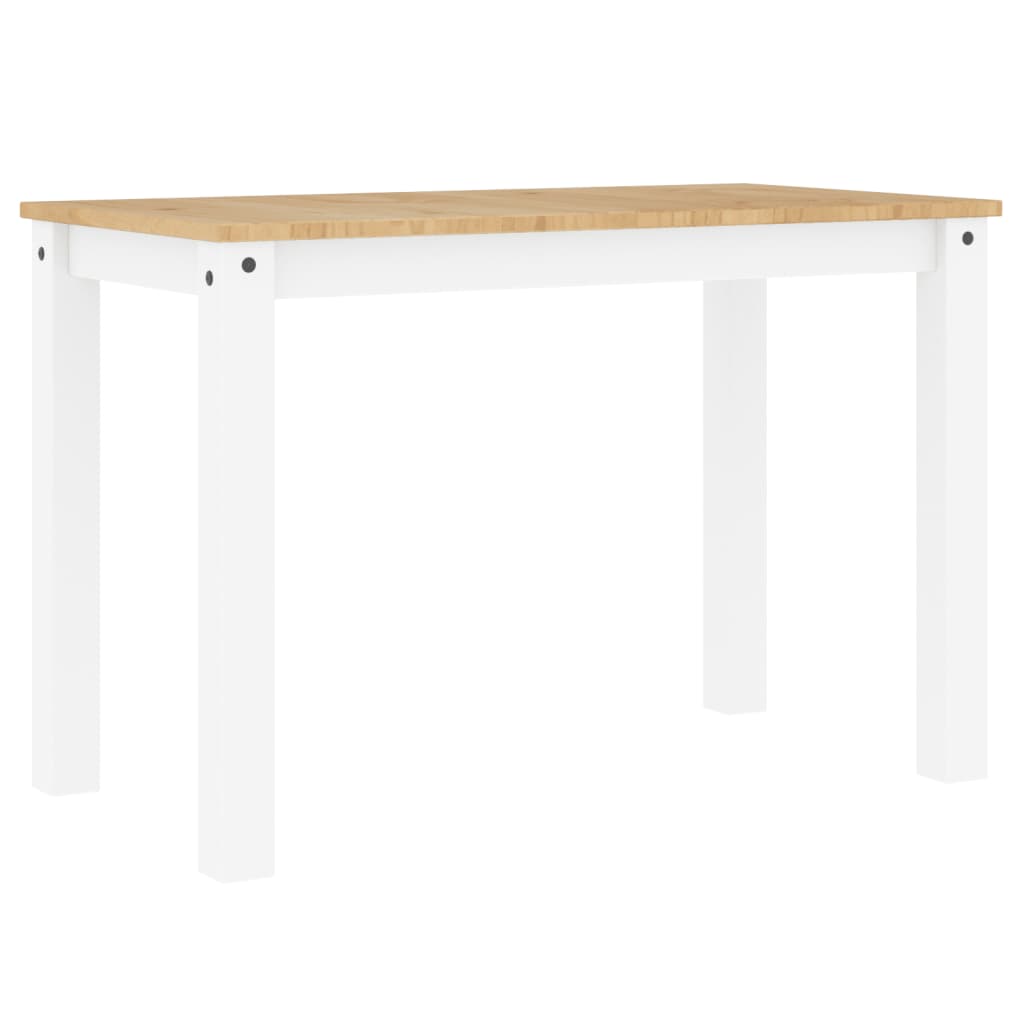 Tavolo da Pranzo Panama Bianco 117x60x75 cm Legno Massello Pino 4005704