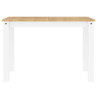 Tavolo da Pranzo Panama Bianco 117x60x75 cm Legno Massello Pino 4005704