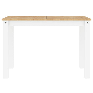 Tavolo da Pranzo Panama Bianco 117x60x75 cm Legno Massello Pino 4005704