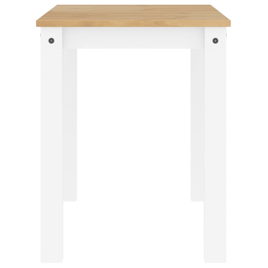 Tavolo da Pranzo Panama Bianco 117x60x75 cm Legno Massello Pino 4005704