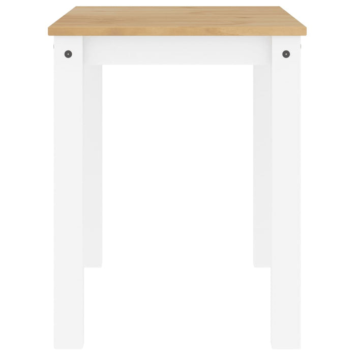 Tavolo da Pranzo Panama Bianco 117x60x75 cm Legno Massello Pino 4005704