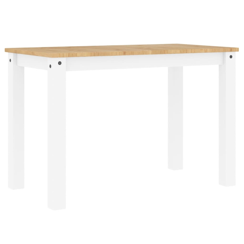 Tavolo da Pranzo Panama Bianco 117x60x75 cm Legno Massello Pino 4005704