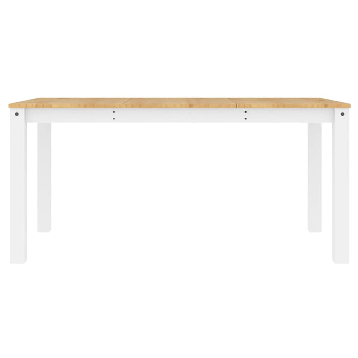 Tavolo da Pranzo Panama Bianco 160x80x75 cm Legno Massello Pino 4005707