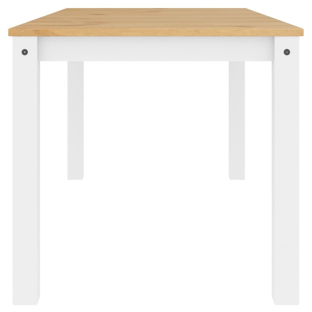 Tavolo da Pranzo Panama Bianco 160x80x75 cm Legno Massello Pino 4005707