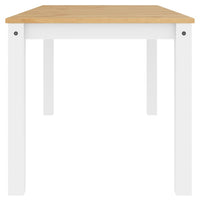 Tavolo da Pranzo Panama Bianco 160x80x75 cm Legno Massello Pino 4005707