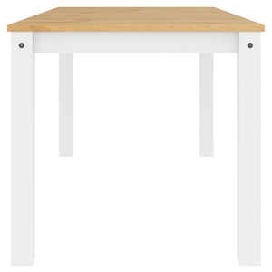 Tavolo da Pranzo Panama Bianco 160x80x75 cm Legno Massello Pino 4005707