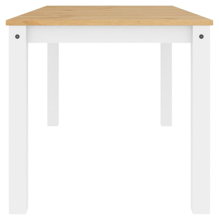 Tavolo da Pranzo Panama Bianco 160x80x75 cm Legno Massello Pino 4005707