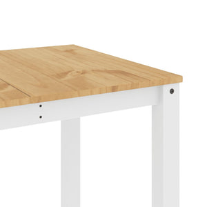 Tavolo da Pranzo Panama Bianco 160x80x75 cm Legno Massello Pino 4005707