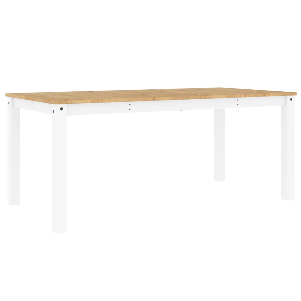 Tavolo da Pranzo Panama Bianco 180x90x75 cm Legno Massello Pino 4005710