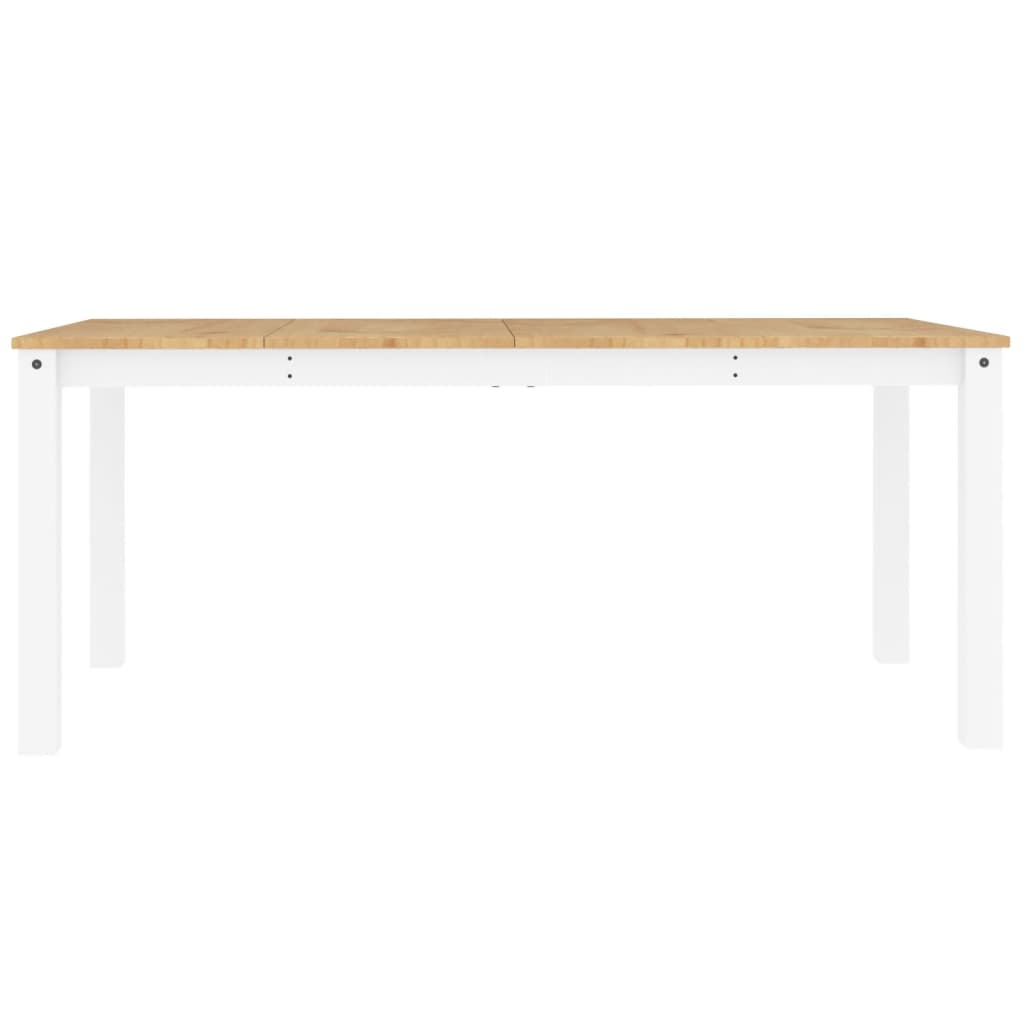 Tavolo da Pranzo Panama Bianco 180x90x75 cm Legno Massello Pino 4005710