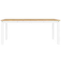 Tavolo da Pranzo Panama Bianco 180x90x75 cm Legno Massello Pino 4005710