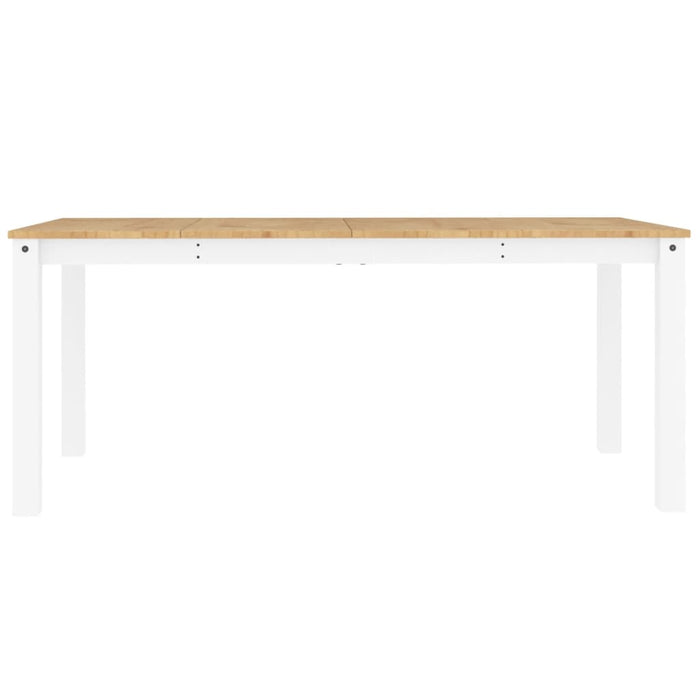 Tavolo da Pranzo Panama Bianco 180x90x75 cm Legno Massello Pino 4005710