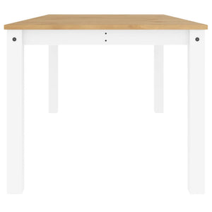 Tavolo da Pranzo Panama Bianco 180x90x75 cm Legno Massello Pino 4005710