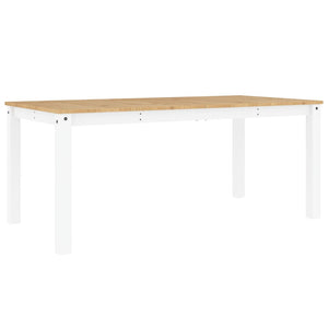 Tavolo da Pranzo Panama Bianco 180x90x75 cm Legno Massello Pino 4005710