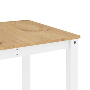 Tavolo da Pranzo Panama Bianco 180x90x75 cm Legno Massello Pino 4005710