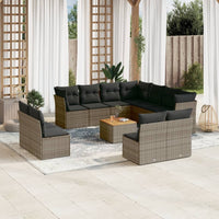 Set Divani da Giardino 12 pz con Cuscini Grigio in Polyrattancod mxl 111613