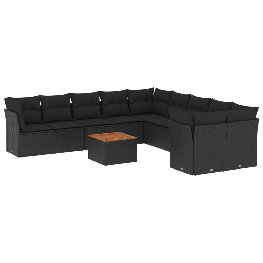 Set Divani da Giardino 11 pz con Cuscini in Polyrattan Nerocod mxl 88327