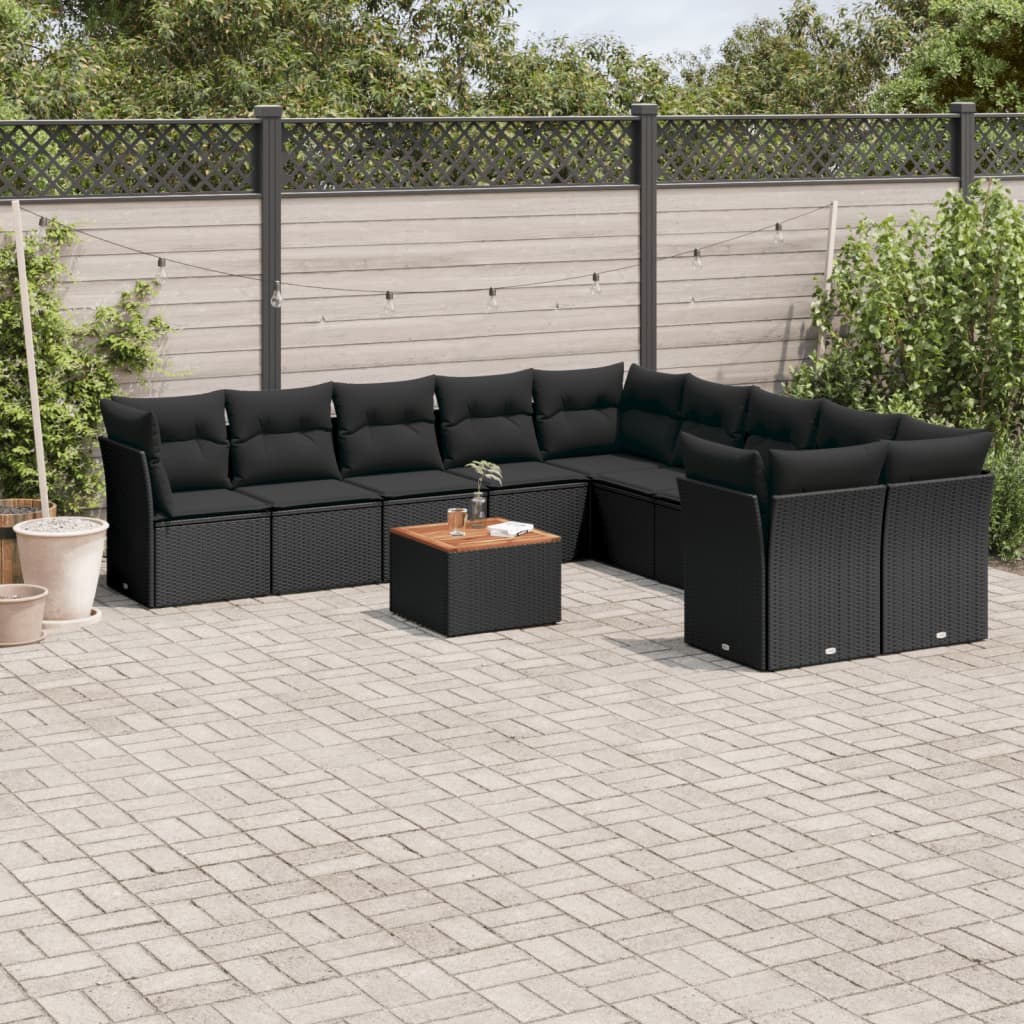 Set Divani da Giardino 11 pz con Cuscini in Polyrattan Nerocod mxl 88327