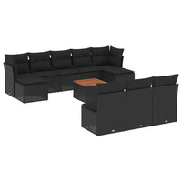 Set Divani da Giardino 11 pz con Cuscini in Polyrattan Nerocod mxl 112342