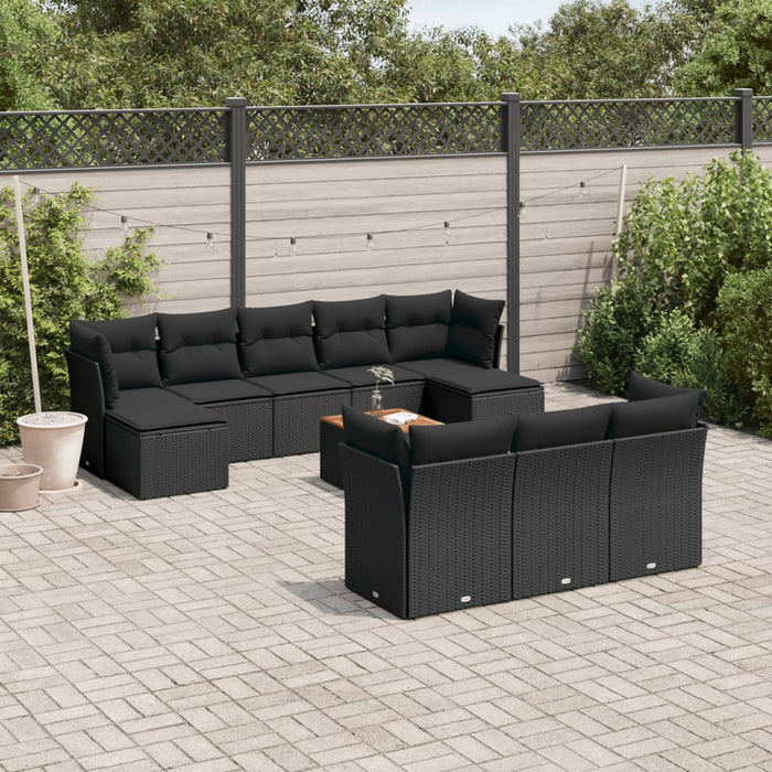 Set Divani da Giardino 11 pz con Cuscini in Polyrattan Nerocod mxl 90383