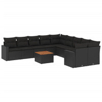 Set Divani da Giardino 11 pz con Cuscini in Polyrattan Nerocod mxl 87860