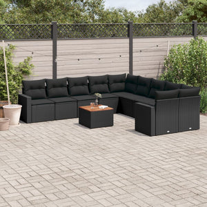 Set Divani da Giardino 11 pz con Cuscini in Polyrattan Nerocod mxl 87860