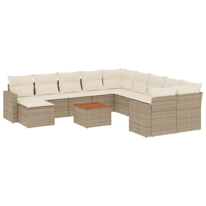 Set Divani da Giardino 12 pz con Cuscini Beige in Polyrattancod mxl 111888