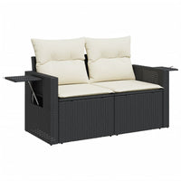 Set Divani da Giardino 12 pz con Cuscini Nero in Polyrattan 3224621