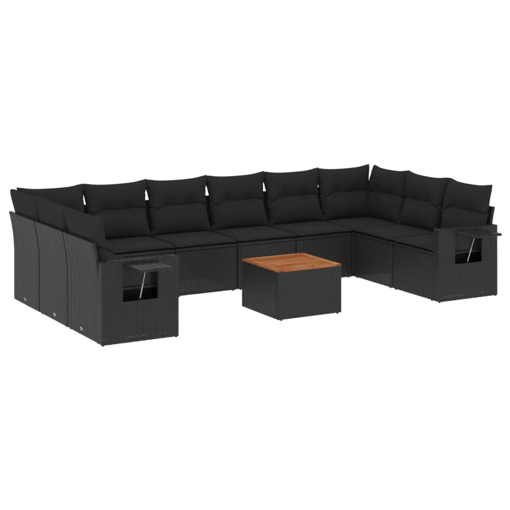 Set Divani da Giardino 11 pz con Cuscini in Polyrattan Nerocod mxl 112970