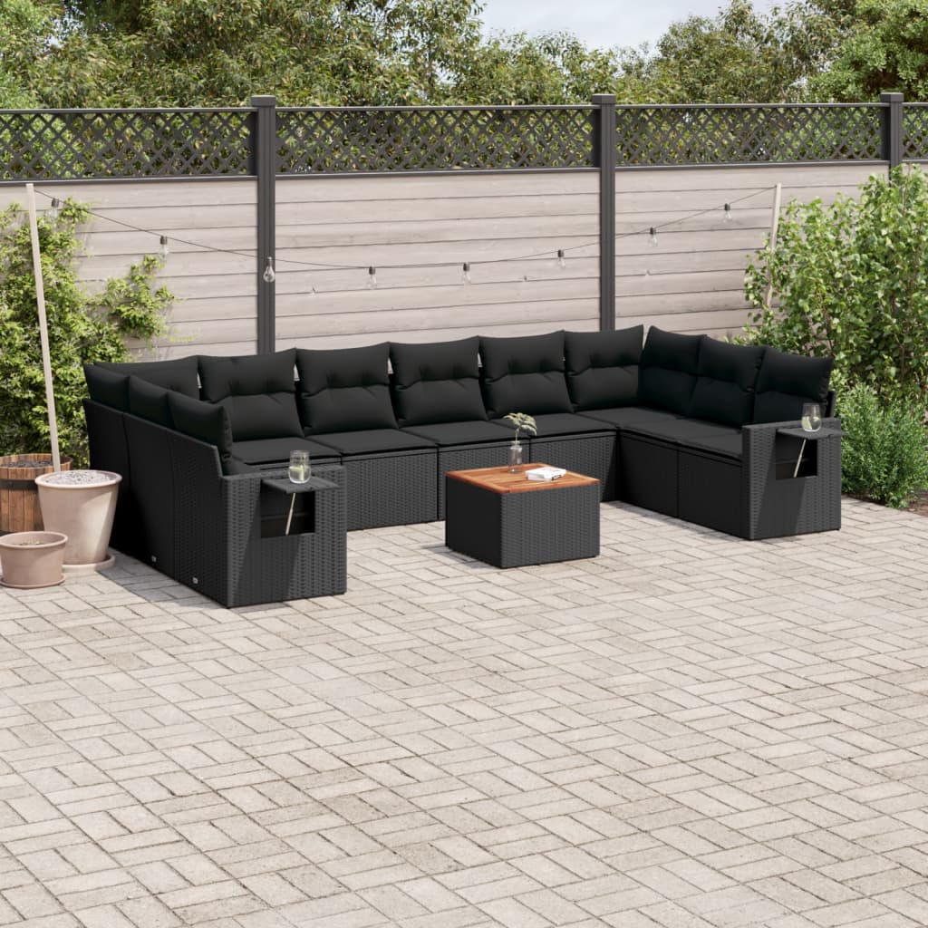 Set Divani da Giardino 11 pz con Cuscini in Polyrattan Nerocod mxl 112970