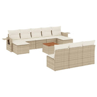 Set Divani da Giardino 11 pz con Cuscini Beige in Polyrattancod mxl 114444