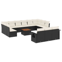 Set Divani da Giardino 14pz con Cuscini in Polyrattan Nerocod mxl 116705