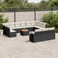 Set Divani da Giardino 14pz con Cuscini in Polyrattan Nerocod mxl 116705