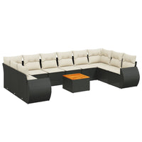 Set Divani da Giardino 11 pz con Cuscini in Polyrattan Nerocod mxl 91086