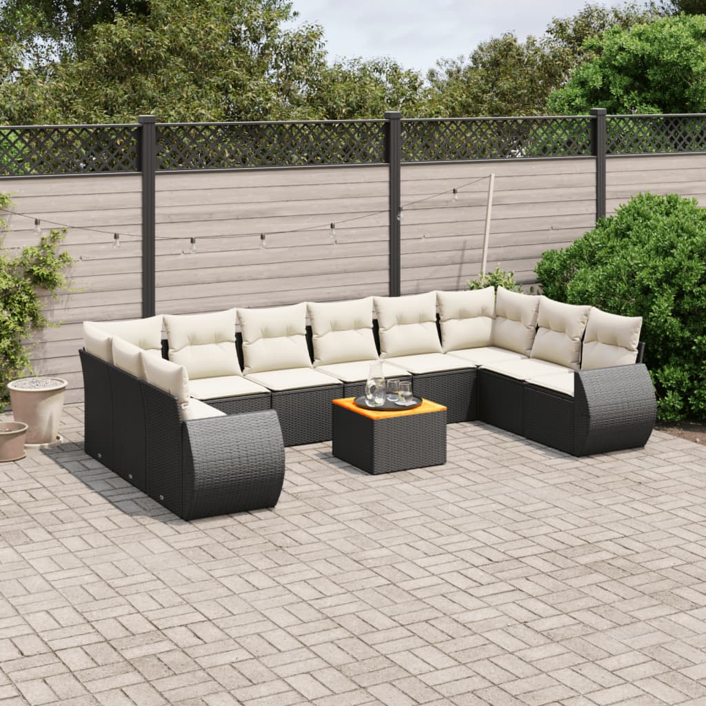 Set Divani da Giardino 11 pz con Cuscini in Polyrattan Nerocod mxl 91086