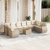 Set Divani da Giardino 11 pz con Cuscini Beige in Polyrattancod mxl 91079