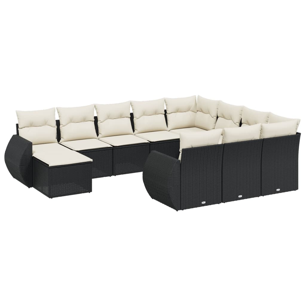 Set Divani da Giardino 11 pz con Cuscini in Polyrattan Nerocod mxl 91090