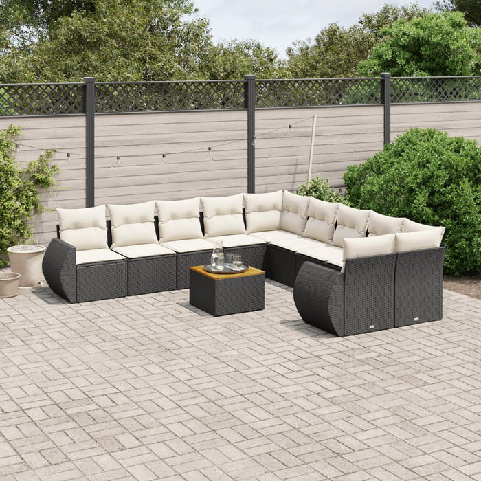 Set Divani da Giardino 11 pz con Cuscini in Polyrattan Nerocod mxl 90202