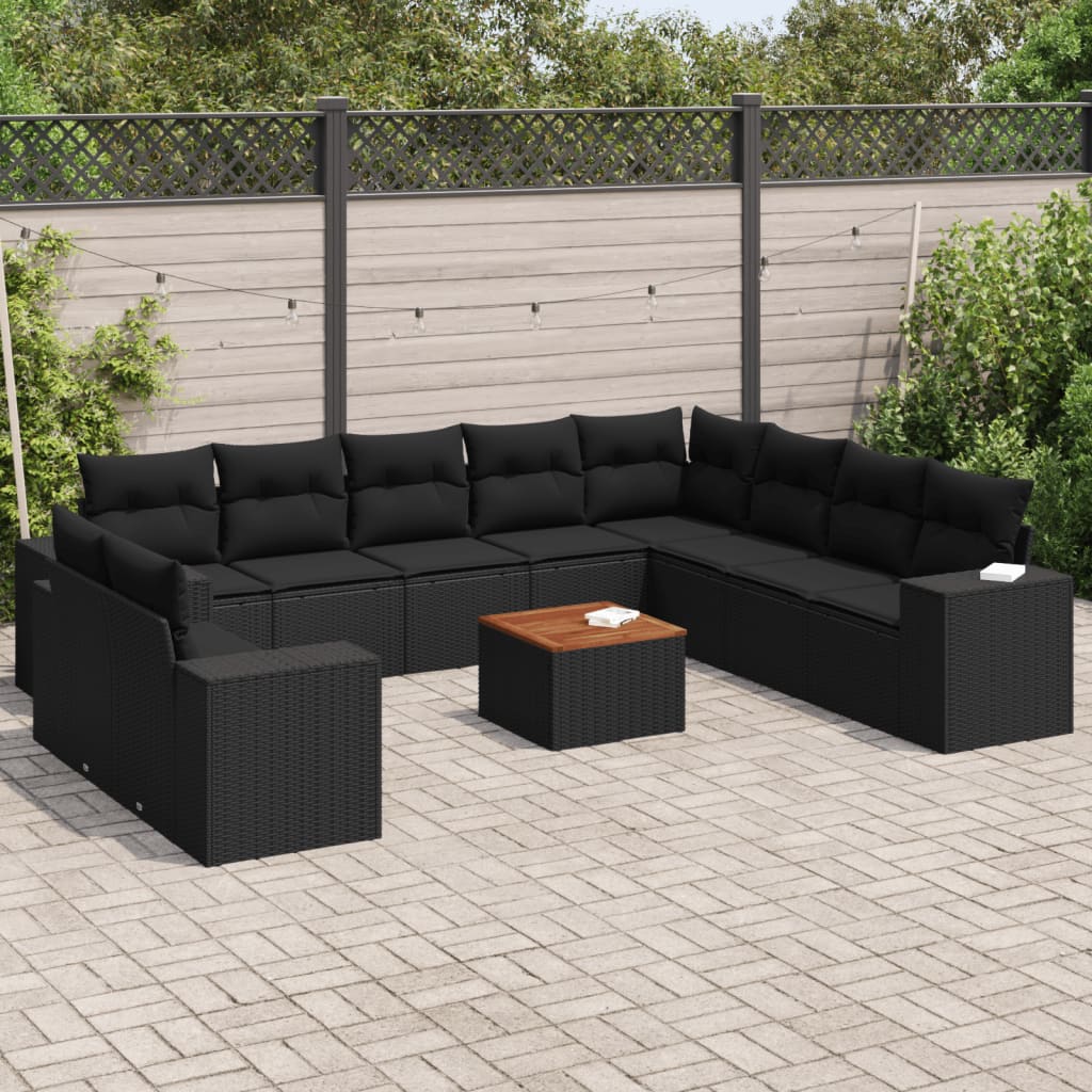 Set Divani da Giardino 11 pz con Cuscini in Polyrattan Nerocod mxl 112263